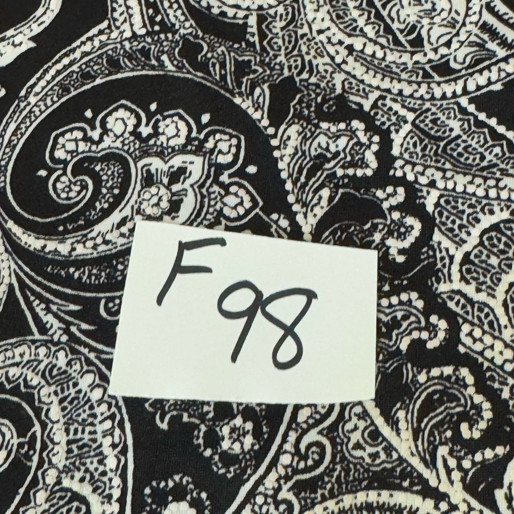 F-98 Cato Black & White Cold Shoulder High Low Short Sleeve Blouse Size S‎ - Picture 13 of 15